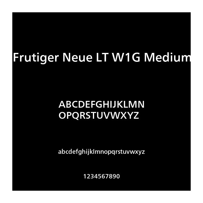 Frutiger Neue LT W1G Medium