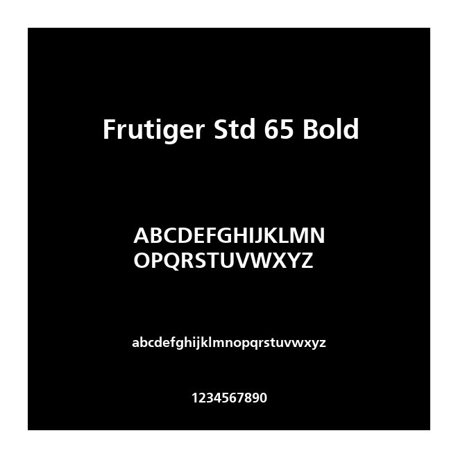 Frutiger Std 65 Bold