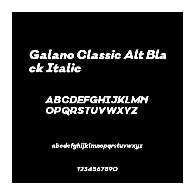 Galano Classic Alt Black Italic