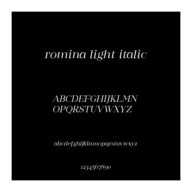 romina light italic