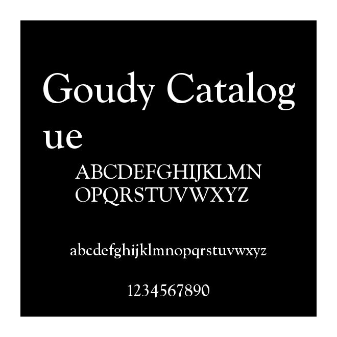 Goudy Catalogue