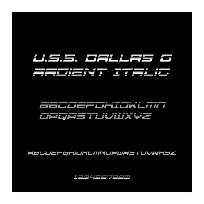 U.S.S. Dallas Gradient Italic