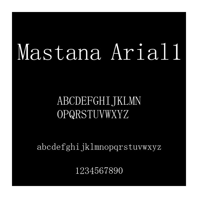 Mastana Arial1