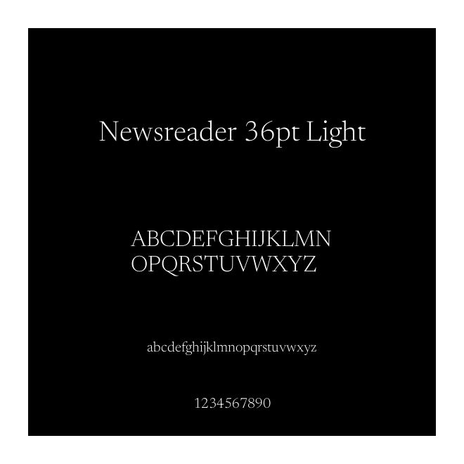 Newsreader 36pt Light