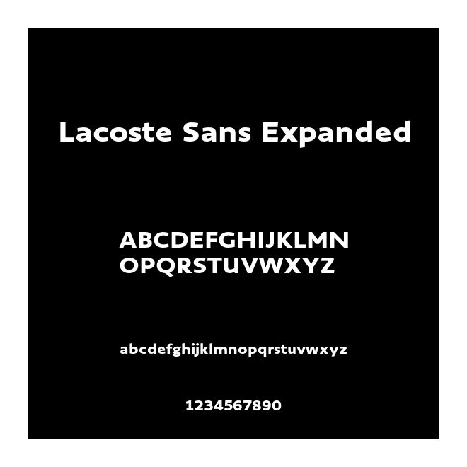 Lacoste Sans Expanded