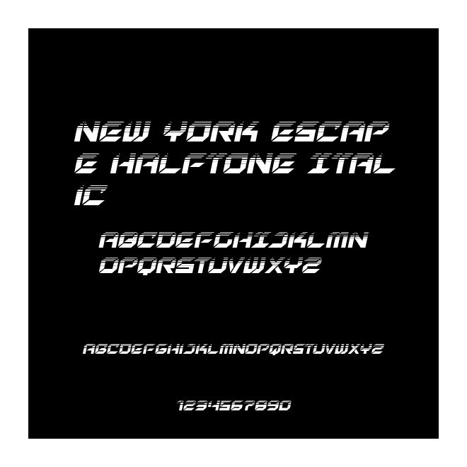 New York Escape Halftone Italic