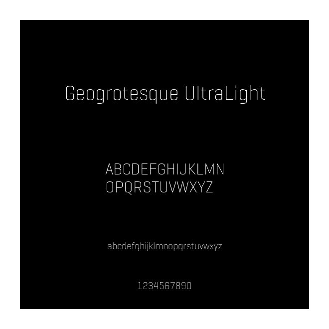 Geogrotesque UltraLight