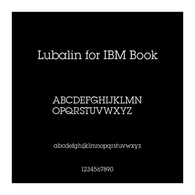 Lubalin for IBM Book