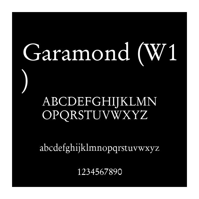 Garamond (W1)
