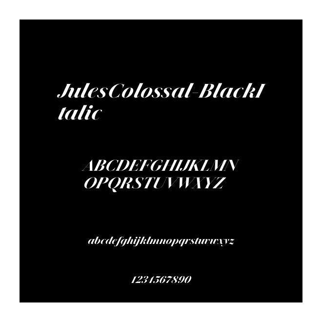JulesColossal-BlackItalic
