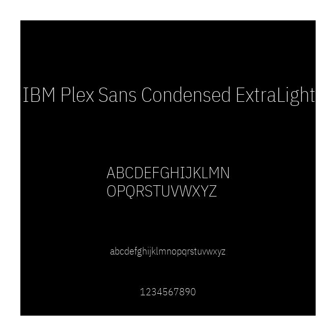 IBM Plex Sans Condensed ExtraLight