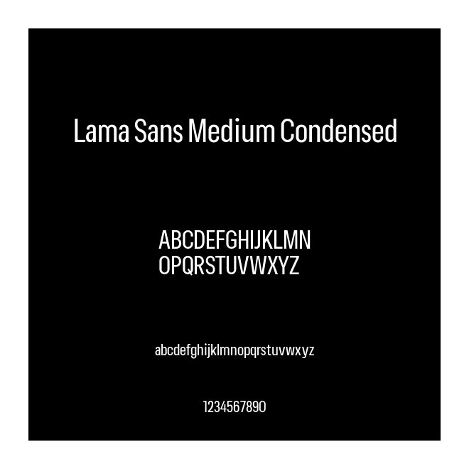 Lama Sans Medium Condensed