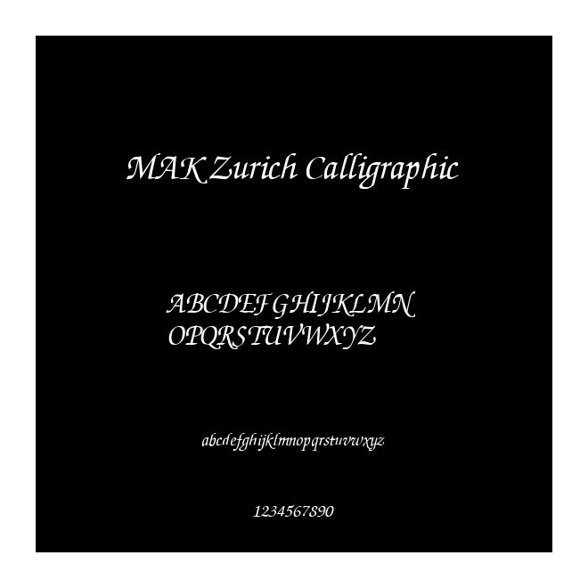 MAK Zurich Calligraphic