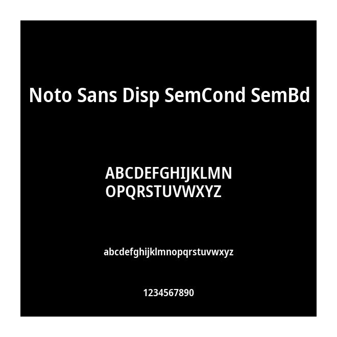 Noto Sans Disp SemCond SemBd