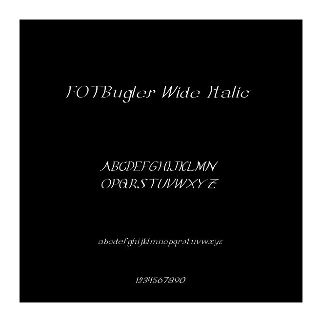 FOTBugler Wide Italic
