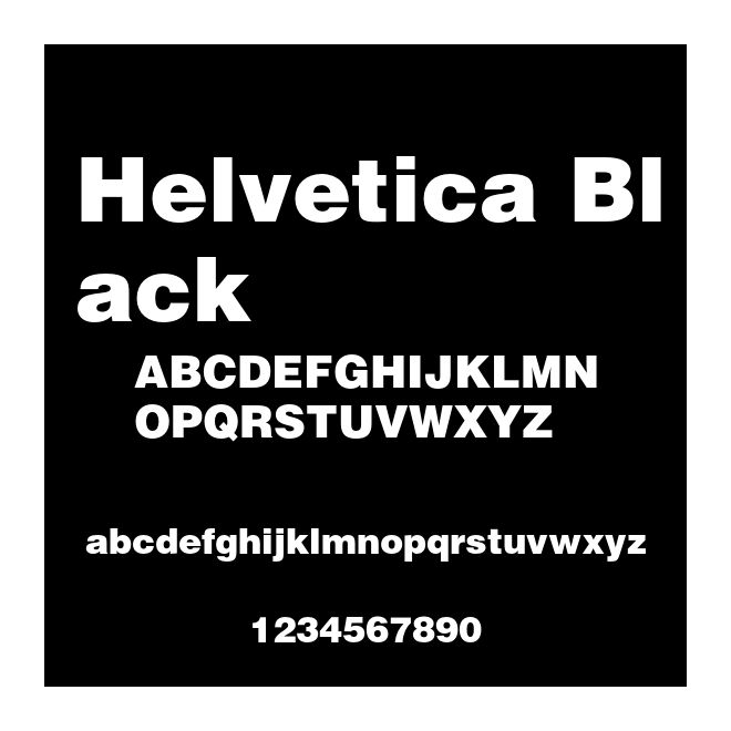Helvetica Black