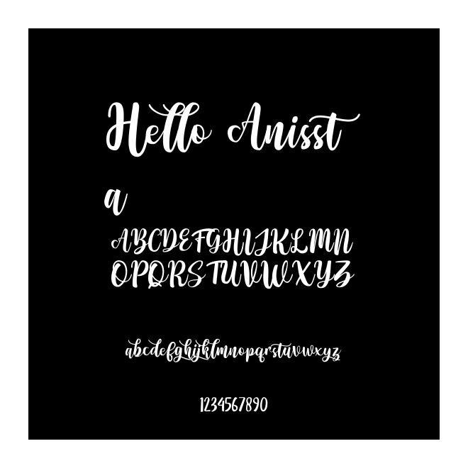 Hello Anissta