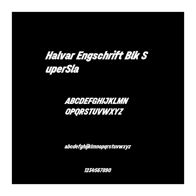 Halvar Engschrift Blk SuperSla