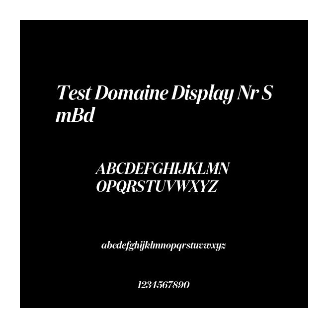 Test Domaine Display Nr SmBd