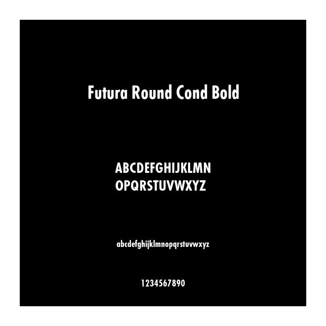 Futura Round Cond Bold