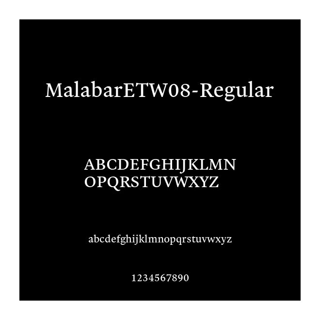 MalabarETW08-Regular