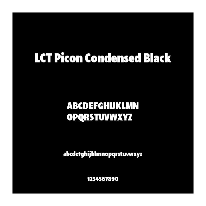 LCT Picon Condensed Black