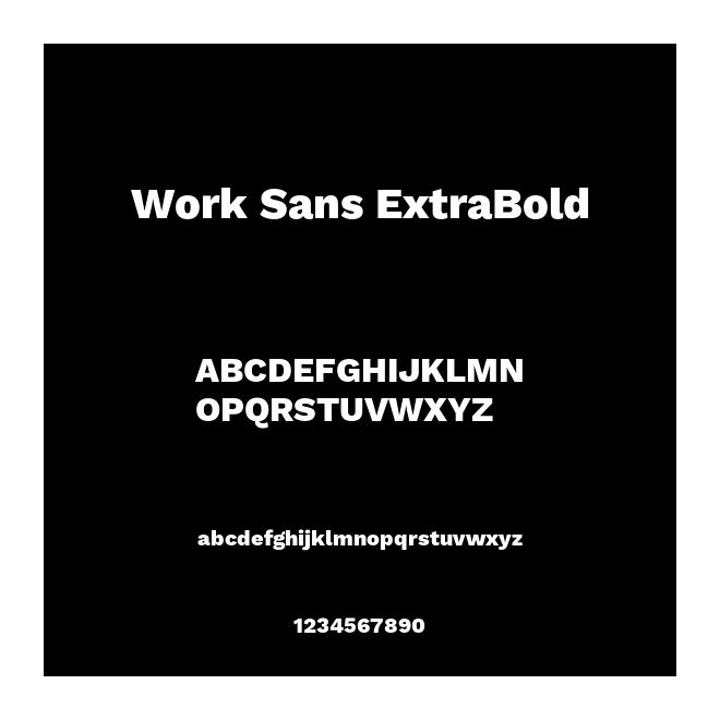 Work Sans ExtraBold