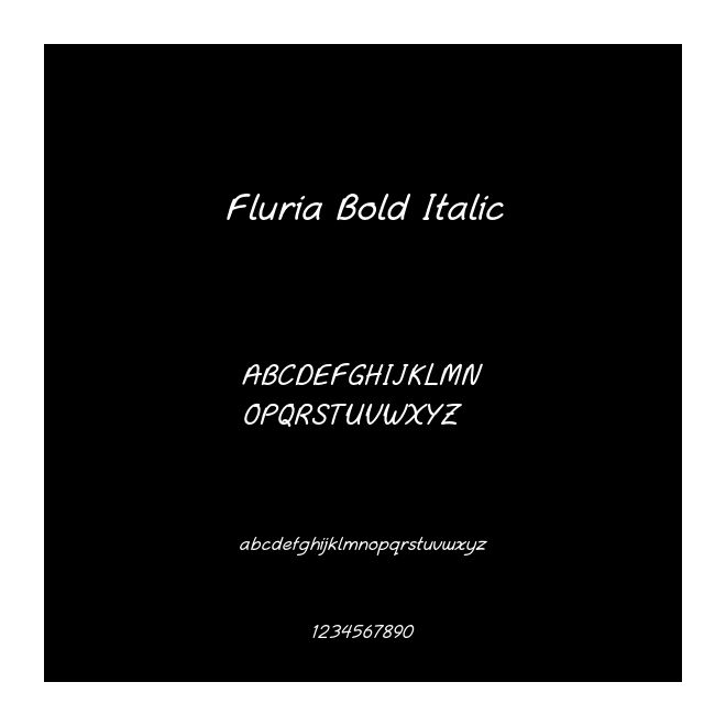 Fluria Bold Italic