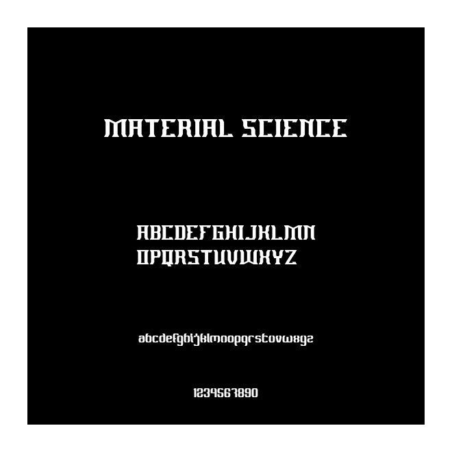 MATERIAL SCIENCE