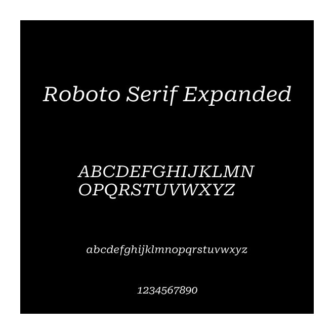 Roboto Serif Expanded