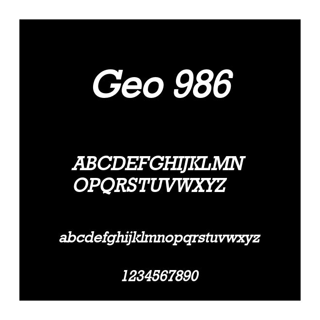 Geo 986
