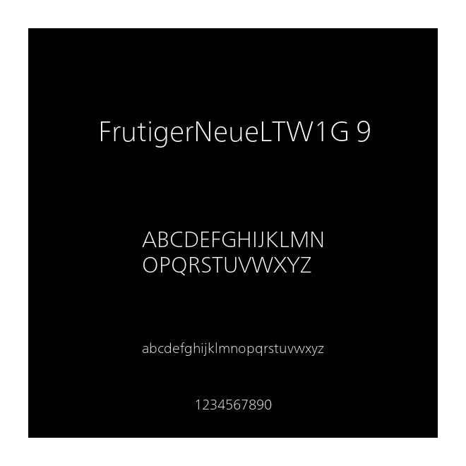 FrutigerNeueLTW1G 9