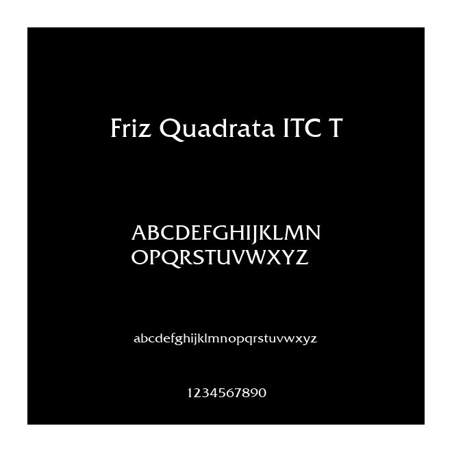Friz Quadrata ITC T