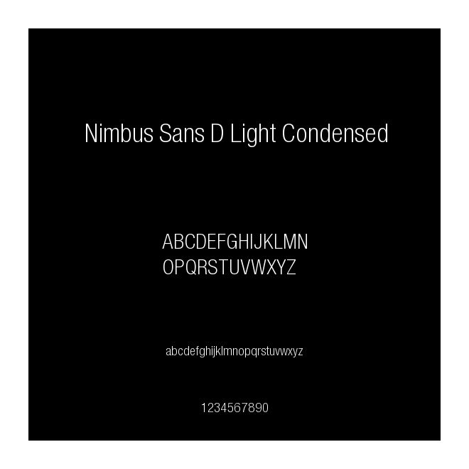 Nimbus Sans D Light Condensed