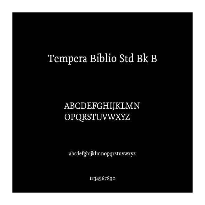 Tempera Biblio Std Bk B