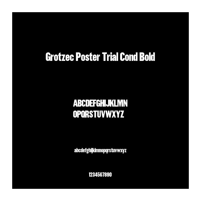 Grotzec Poster Trial Cond Bold
