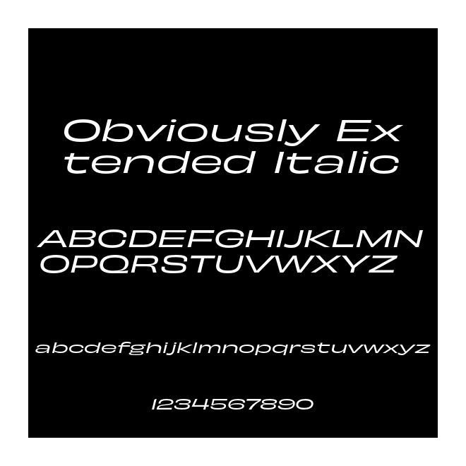 Obviously Extended Italic