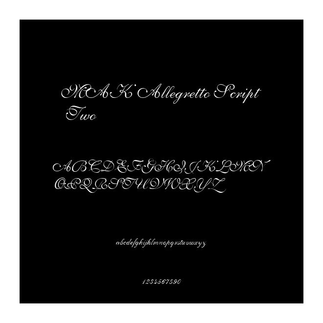 MAK Allegretto Script Two