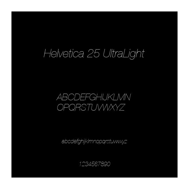 Helvetica 25 UltraLight