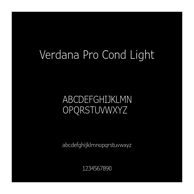 Verdana Pro Cond Light