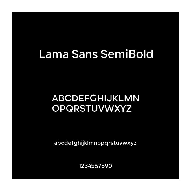 Lama Sans SemiBold
