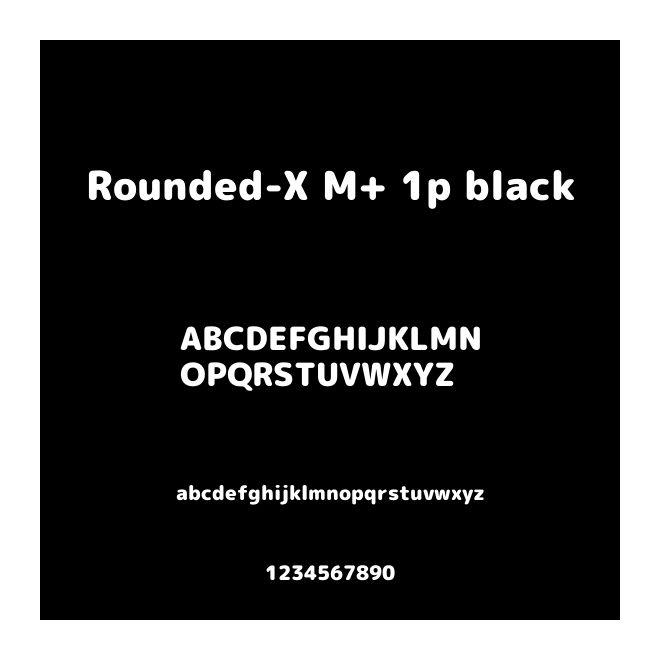 Rounded-X M+ 1p black