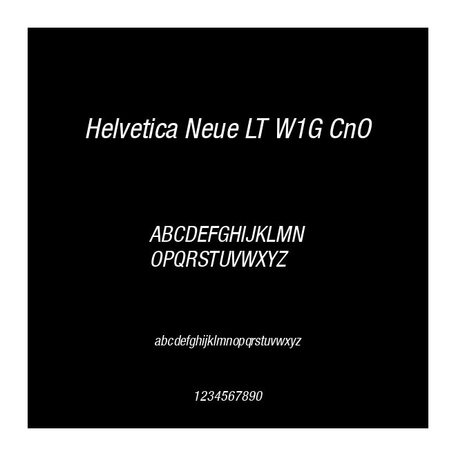 Helvetica Neue LT W1G CnO