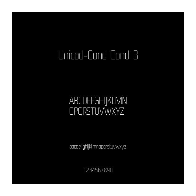 Unicod-Cond Cond 3
