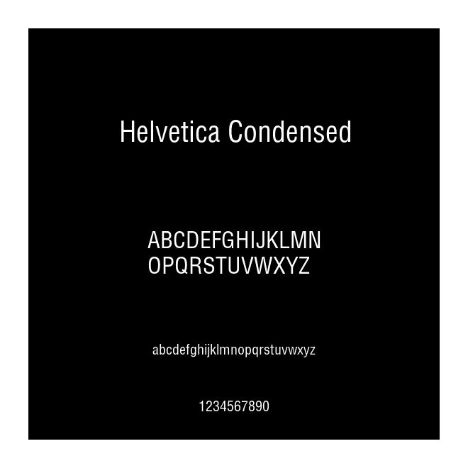 Helvetica Condensed