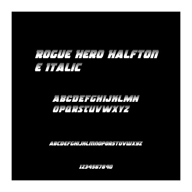 Rogue Hero Halftone Italic