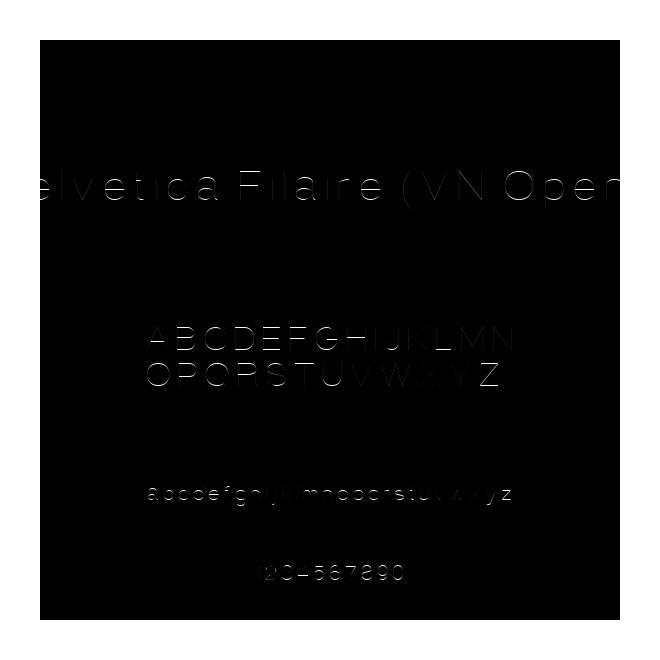 Helvetica Filaire (VN Open) 