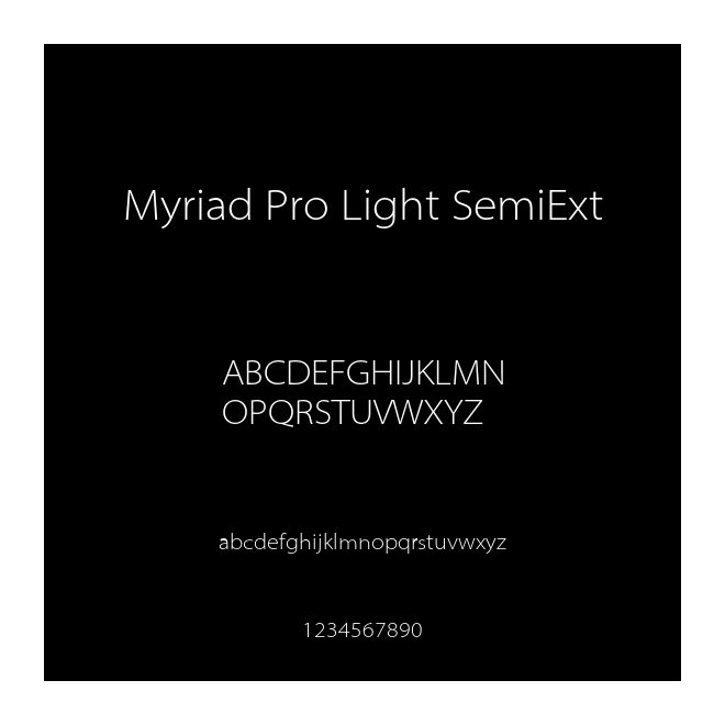 Myriad Pro Light SemiExt
