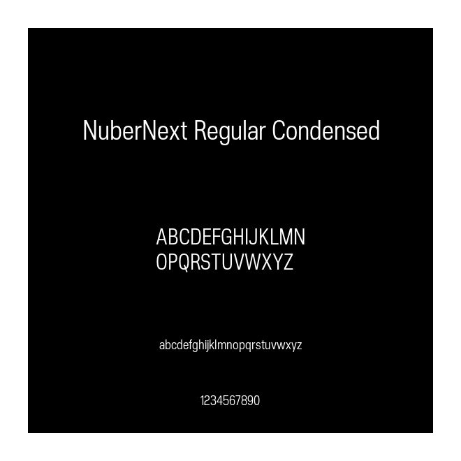 NuberNext Regular Condensed