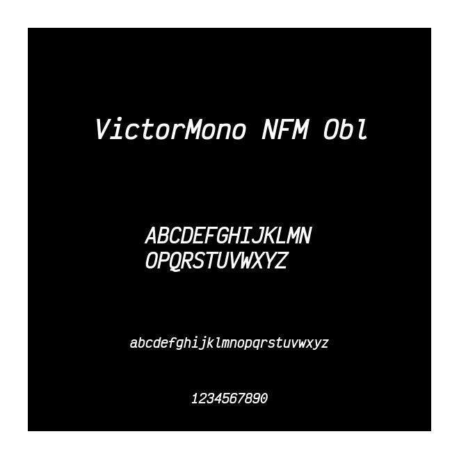 VictorMono NFM Obl